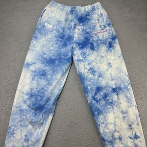 BSR by Samii Ryan Sweatpants Womens Large Daydreamer Blue TieDye Clouds Mushroom